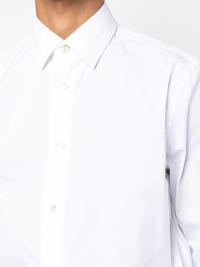 Shop Paul Smith Pointed-collar Button-up Shirt In Weiss