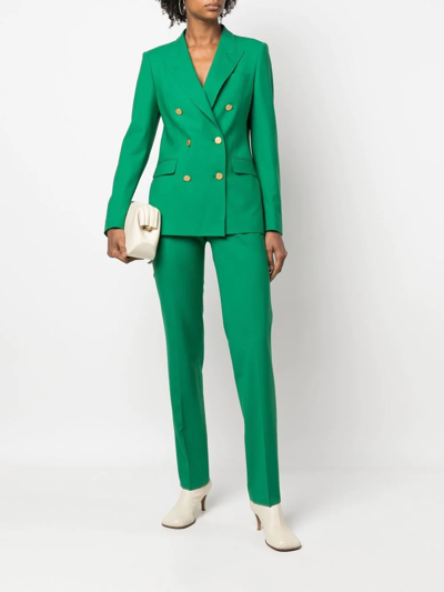 Shop Tagliatore Double-breasted Tailored Suit In Grün