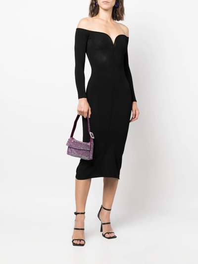 Shop Benedetta Bruzziches Gem-embellished Shoulder Bag In Violett