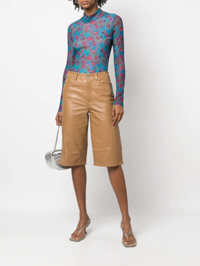 Henrik Vibskov Long-sleeve Sheer Top In Blau