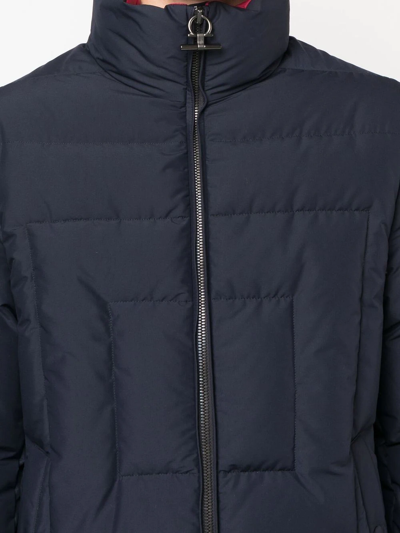 Ferragamo Feather-down Padded Jacket In Blau