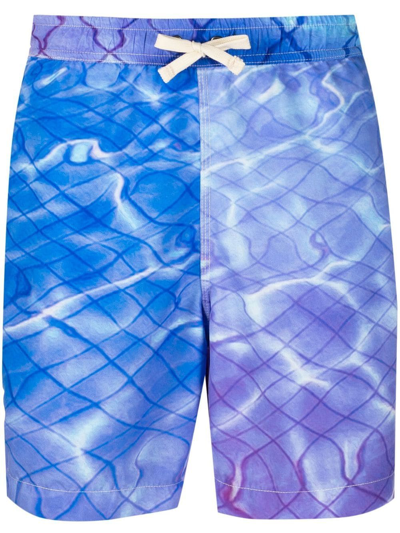 Shop Blue Sky Inn Pool-print Swim Shorts In Blau