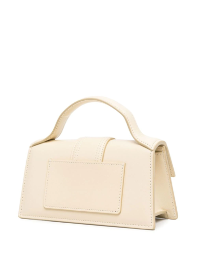 Shop Jacquemus Le Bambino Leather Tote Bag In Nude