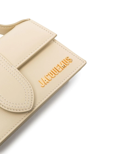 Jacquemus Neutral Le Bambino Long Leather Shoulder Bag In Nude