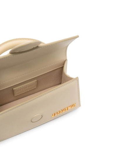 Jacquemus Neutral Le Bambino Long Leather Shoulder Bag In Nude