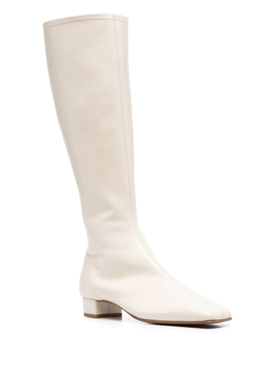 Shop By Far Edie 30mm Knee-high Boots In Nude