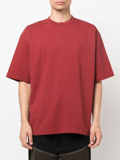 Shop Jacquemus Round-neck Cotton T-shirt In Rot