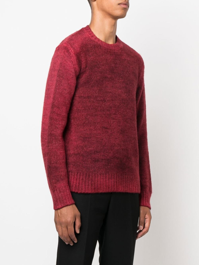 Shop Roberto Collina Crew-neck Knitted Wool Jumper In Rot