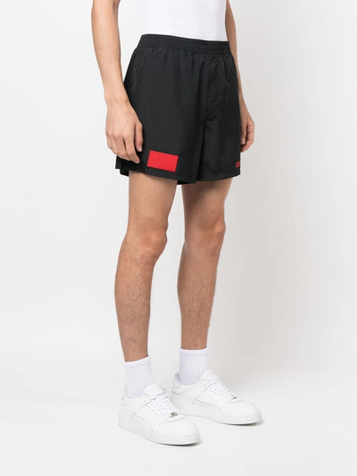 Shop 424 Logo Track Shorts In Schwarz