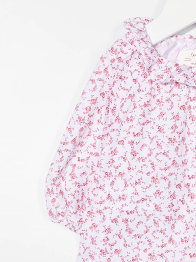 Shop Teddy & Minou Floral Long-sleeve Blouse In Weiss