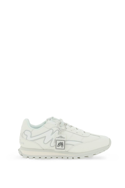 Shop Marc Jacobs The Jogger Leather Sneakers In White