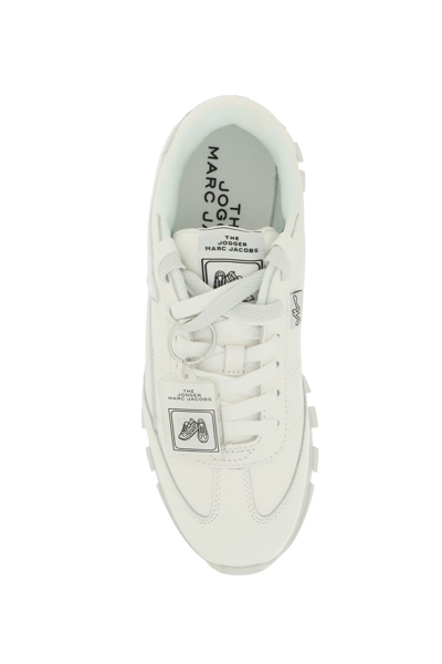 Shop Marc Jacobs The Jogger Leather Sneakers In White