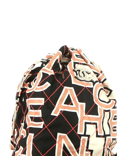 Pre-owned Chanel 2010s Logo Print Diamond-quilted Bucket Bag In Pink