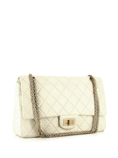 Pre-owned Chanel 2011 2.55 Classic Flap Shoulder Bag In Neutrals