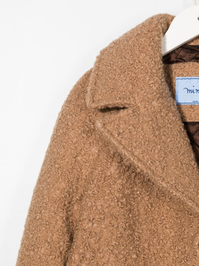 Shop Mi Mi Sol Button-up Faux-fur Coat In Neutrals