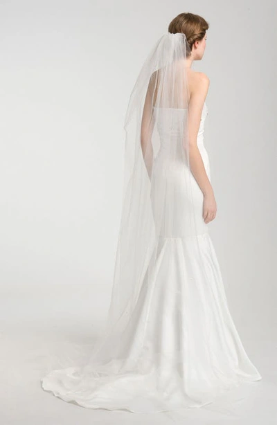 Shop Nina 'demi' Single Tier Veil In Ivory