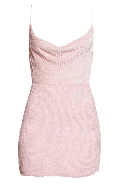 Shop Retroféte Jill Sequin Minidress In Pink Marshmallow