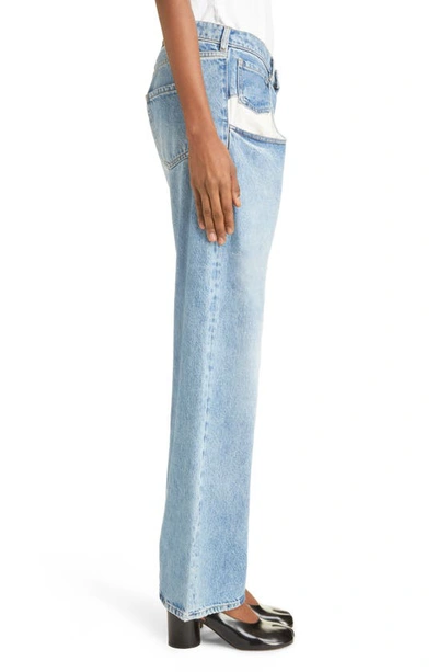 Maison Margiela Straight Leg Jeans With Contrasted Pockets Clothing In Blue