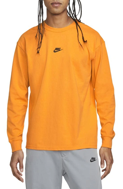 Nike Men's Sportswear Premium Essentials Long-sleeve T-shirt In  Kumquat/black | ModeSens