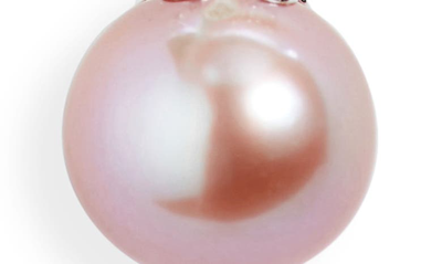 Shop Polite Worldwide Ball Freshwater Pearl Pendant Necklace In Silver