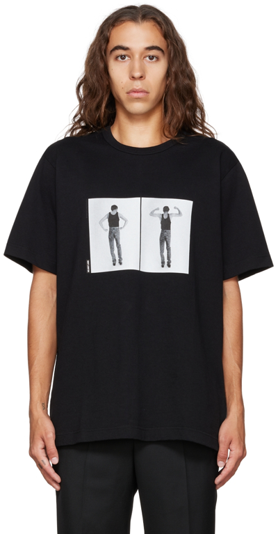 Shop Helmut Lang Black Photo T-shirt In Black - 001