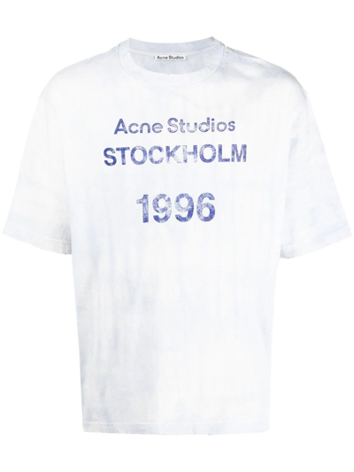 Shop Acne Studios Logo-print Cotton T-shirt In White
