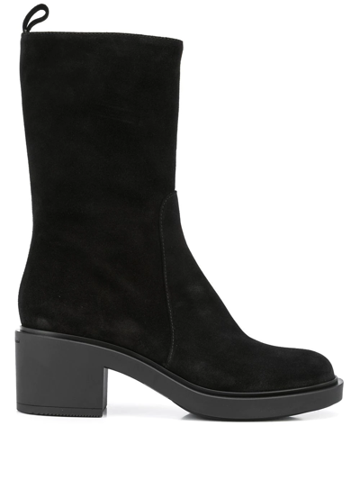 Shop Gianvito Rossi Exton Block-heel Boots In Black
