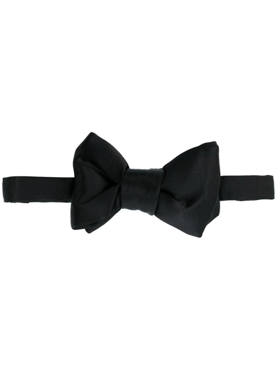 Shop Tom Ford Satin Bow Tie In Black