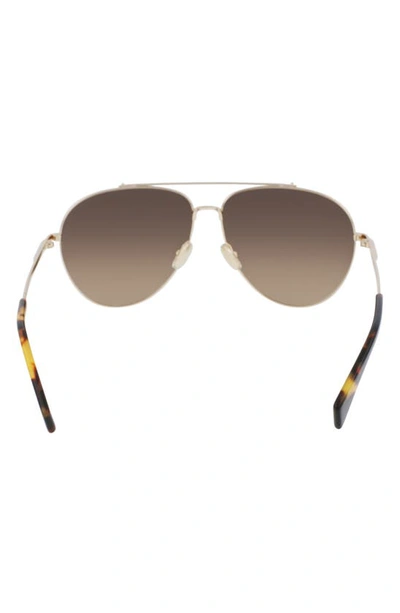 Shop Lanvin 61mm Gradient Aviator Sunglasses In Gold/ Gradient Brown