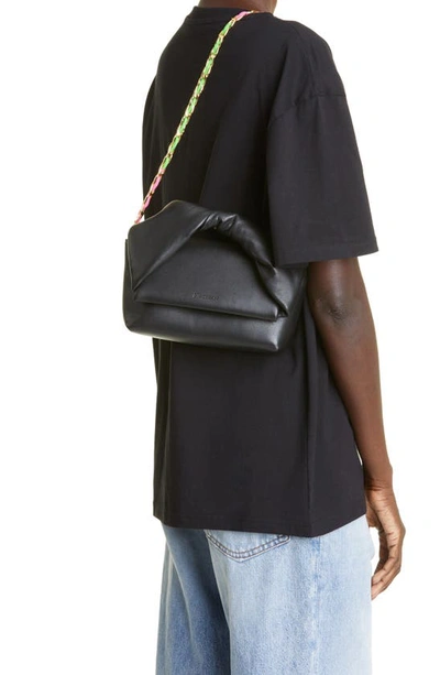 Shop Jw Anderson Medium Twister Leather Crossbody Bag In Black/ Multi