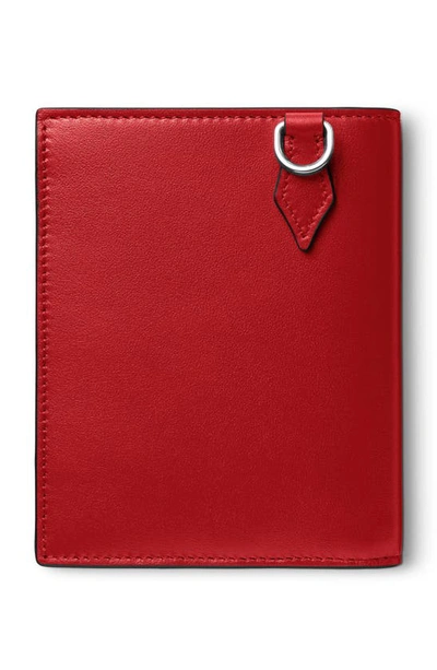Shop Montblanc Meisterstück Compact Leather Wallet In Coral