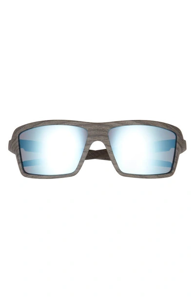 Oakley 63mm Polarized Rectangular Sunglasses In Light Wood