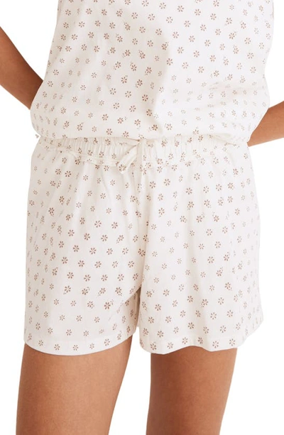 Madewell Jane Knit Pajama Shorts In Antique Cream
