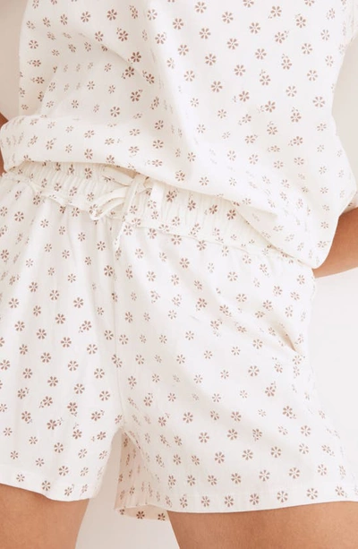 Madewell Jane Knit Pajama Shorts In Antique Cream