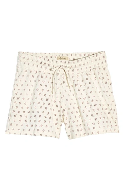 Madewell Jane Knit Pajama Shorts In Antique Cream
