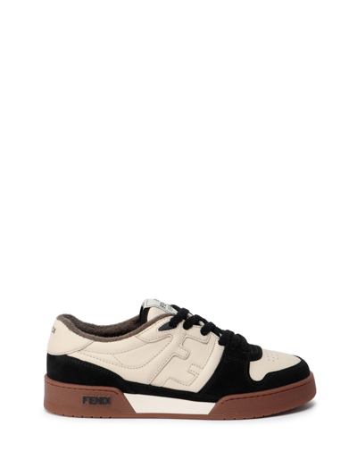 Shop Fendi `match` Low Top Sneaker In Nero