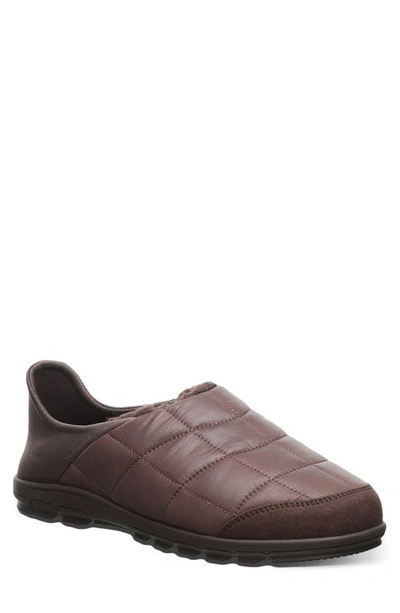 Shop Bearpaw Harry Quilted Slipper In Chocolate