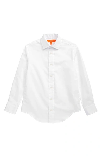 Shop Tallia Kids' Solid Dress Shirt In White