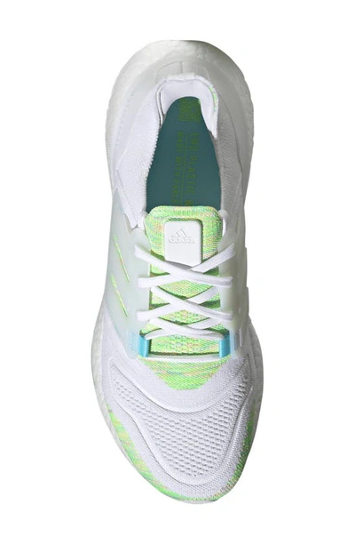 Shop Adidas Originals Ultraboost 22 Running Shoe In White/ White/ Bliss Blue