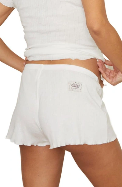 Cache Coeur Organic Cotton Maternity Shorts In Naturel