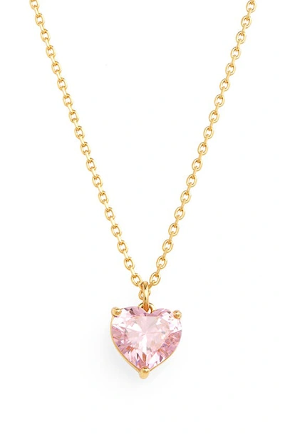 Shop Kate Spade My Love Birthstone Heart Pendant Necklace In Rose