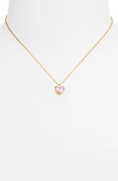 Shop Kate Spade New York My Love Birthstone Heart Pendant Necklace In Rose