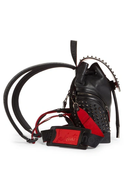 Shop Christian Louboutin Small Explorafunk Empire Studded Leather Backpack In Black/ Black/ Black/ Multi