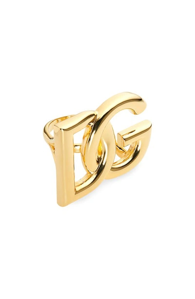 Shop Dolce & Gabbana Logo Ring In Zoo00 Oro