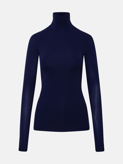 Shop Sportmax Blue Polyamide Turtleneck Sweater