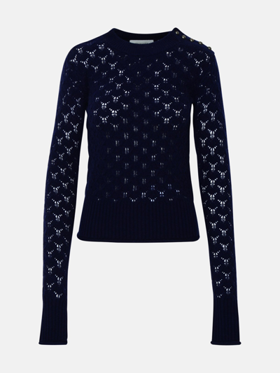 Shop Sportmax Blue Cashmere Blend Theodor Sweater In Navy