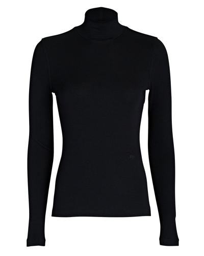 Shop Frame Rib Knit Turtleneck Sweater In Black