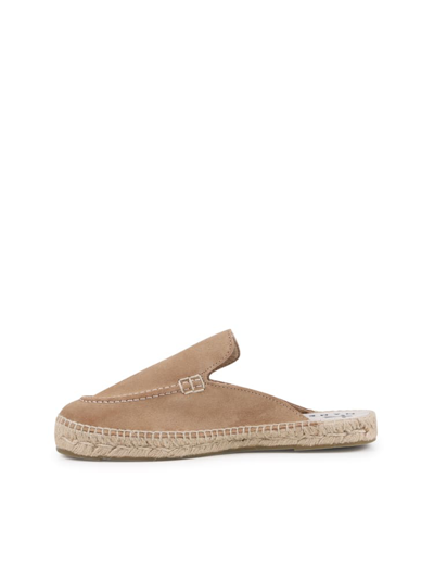 Shop Manebi Traveler Loafer Mules In Washed Beige