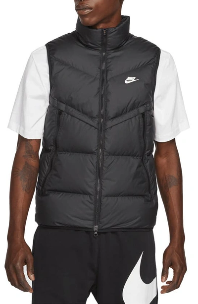 Nike down fill hotsell gilet jacket black