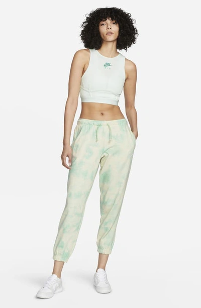 Shop Nike Tie Dye Cotton Joggers In Mint Foam/ White